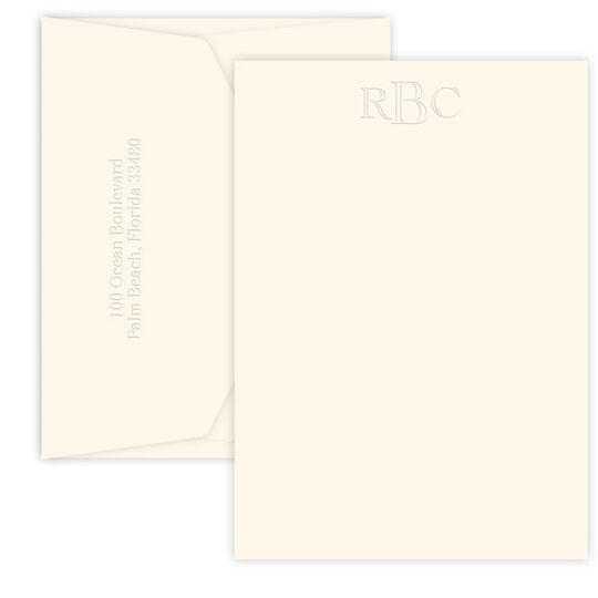 Classic Monogram Letter Sheets - Embossed